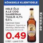 HELE A.LE COQ SAAREMAA TULIK 4,7%,0,5 L