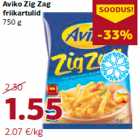 Allahindlus - Aviko Zig Zag
friikartulid
750 g