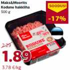 Allahindlus - Maks&Moorits
Kodune hakkliha
500 g