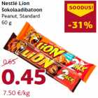 Allahindlus - Nestlé Lion
šokolaadibatoon