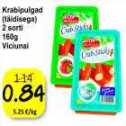 Allahindlus - Krabipulgad (täidisega) 2 sorti 160g Viciunai