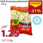 Allahindlus - K&K Economy pelmeenid
750 g