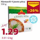 Allahindlus - Härmavili 4 juustu pitsa
330 g