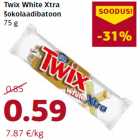 Twix White Xtra
šokolaadibatoon
75 g