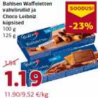 Allahindlus - Bahlsen Waffeletten
vahvlirullid ja
Choco Leibniz
küpsised