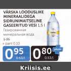 VÄRSKA LOODUSLIKE MINERAALIDEGA SIDRUNIMAITSELINE GASEERITUD VESI 1,5 L