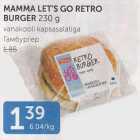 Allahindlus - MAMMA LET´S GO RETRO BURGER 230 G