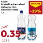 Allahindlus - Akvile looduslik mineraalvesi karboniseeritud, karboniseerimata 1,5 L