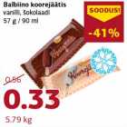 Allahindlus - Balbiino koorejäätis vanilli, šokolaadi 57 g / 90 ml