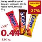 Allahindlus - Corny müslibatoonid banaani, šokolaadi, jõhvika rosina-pähkli, kookose 50 g