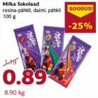 Milka šokolaad rosina-pähkli, daimi, pähkli 100 g