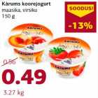 Allahindlus - Kàrums koorejogurt maasika, virsiku 150 g