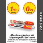 Allahindlus - Alumiiniumfoolium või küpsetuspaber Let´s cook