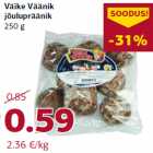 Allahindlus - Väike Väänik
jõulupräänik
250 g