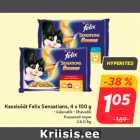 Kassisööt Felix Sensations, 4 x 100 g

