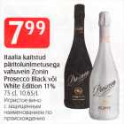 Itaalia kaitstud päritolunimetusega vahuvein Zonin Prosecco Black või White Edition