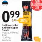 Allahindlus - Snäkkvorstike Cheese Super Snack Maks&Moorits, 85 g