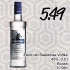 Allahindlus - Eesti viin Saaremaa Vodka 40%, 0,5l