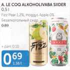 A.LE COOQ ALKOHOOLIVABA SIIDER 0,5 L