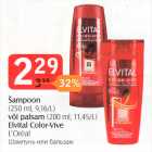 Allahindlus - Šampoon
(250 ml, 9,16/L)
või palsam (200 ml, 11,45/L)
Elvital Color-Vive
L’Oréal