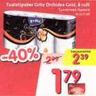 Allahindlus - Tualettpaber Grite Orchidea Gold, 8rulli