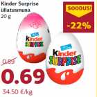 Allahindlus - Kinder Surprise
üllatusmuna
20 g