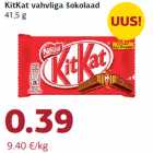 Allahindlus - KitKat vahvliga šokolaad
41,5 g