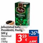 Allahindlus - Jahvatatud kohv Presidentti, Paulig, 500 g