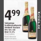 Allahindlus - Saksamaa kvaliteetvahuvein Henkall Trocken Dry Sec või Brut 11,5%, 75 cl