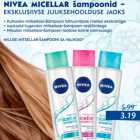 Allahindlus - NIVEA MICELLAR ŠAMPOONID - EKSKLUSIIVNE JUUKSEHOOLDUSE JAOKS