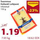 Allahindlus - Saaremaa Hollandi Leibjuust viilutatud 150 g