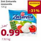 Allahindlus - Zott Zottarella
mozzarella
125 g