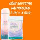 Allahindlus - KÕIK SOFTSTAR VATIPADJAD 2 TK = 1 EUR