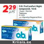 Allahindlus - O.B. ProComfort Night
tampoonid, 16 tk