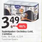 Tualettpaber Orchidea Gold, 3-kihiline