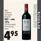 Allahindlus - B&G Cabernet Sauvignon Reserve KGT - vein