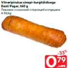 Viineripirukas sinepi-kurgitäidisega
Eesti Pagar, 160 g

