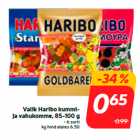 Valik Haribo kummija
vahukomme, 85-100 g