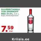 Allahindlus - SUURBRITANNIA
VIIN SMIRNOFF
RED 37,5%, 0,5 L