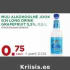 MUU ALKOHOOLNE JOOK
G:N LONG DRINK
GRAPEFRUIT 5,5%, 0,5 L