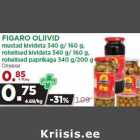 FIGARO OLIIVID
mustad kivideta 340 g/ 160 g,
rohelised kivideta 340 g/ 160 g,
rohelised paprikaga 340 g/200 g