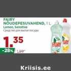 FAIRY
NÕUDEPESUVAHEND, 1 L
Lemon, Sensitive