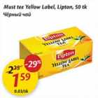 Allahindlus - Must tee Yellon Label, Lipton