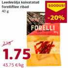 Allahindlus - Leedevälja kuivatatud
forellifi lee ribad
40 g