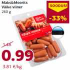 Allahindlus - Maks&Moorits
Väike viiner
260 g