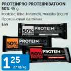 PROTEINPRO PROTEIINIBATOON 50%, 45 G