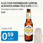 A.LE COQ FASSBRAUSE LEMON ALKOHOLIVABA ÕLU 0,0%, 0,33 L