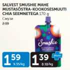 SALVEST SMUSHIE MAHE MUSTASÕSTRA-KOOKOSESMUUTI CHIA SEEMNETEGA 170 G