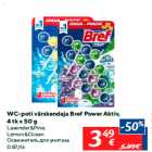 WC-poti värskendaja Bref Power Aktiv,
4 tk x 50 g

