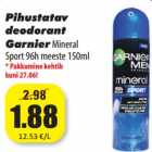 Allahindlus - Pihustatav
deodorant
Garnier